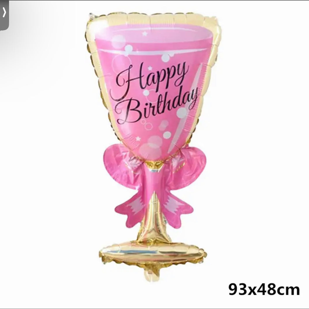 Verre à champagne joyeux anniversaire